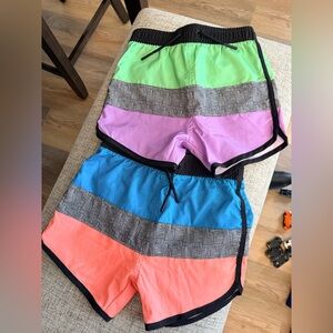 Little Bipsy Boys Two-Toned Swim Trunks Bundle (2) Size 7Y Board Shorts